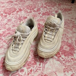 Nike Air Max 97 sneakers in a white/pure platinum colorway